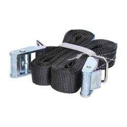 Balenie 2X rýchloupínací pás, 3m, 25mm, so sponou a voľným koncom, LC 500 Kg, vyrobený v súlade s normou STN EN 12195-2 Balenie 2X rýchloupínací pás, 3m, 25mm, so sponou a voľným koncom, LC 500 Kg, vyrobený v súlade s normou STN EN 12195-2